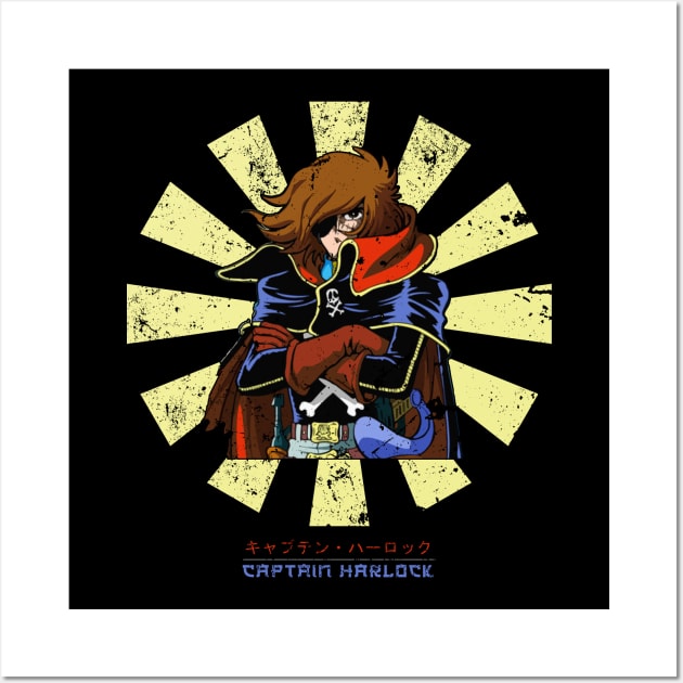 Captain Harlock Retro Japanese Wall Art by Nova5